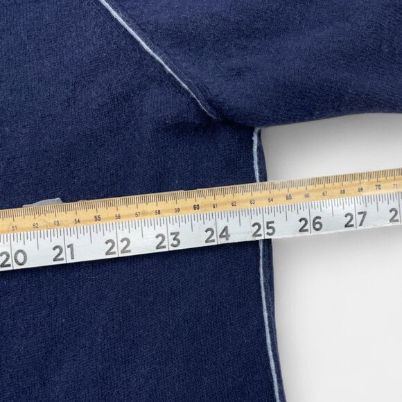 Brookmore Blue Men's Cashmere Zip Collar Long Sleeve Sweater 2XL XXL - Picture 6 of 8